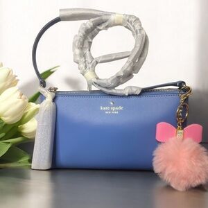 Kate Spade New York Ivy Street Amy Smooth Leather Sky Blue Crossbody Bag NWT 💘